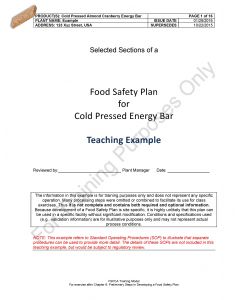 Model Food Plan - Pressed Bar for 5 participants